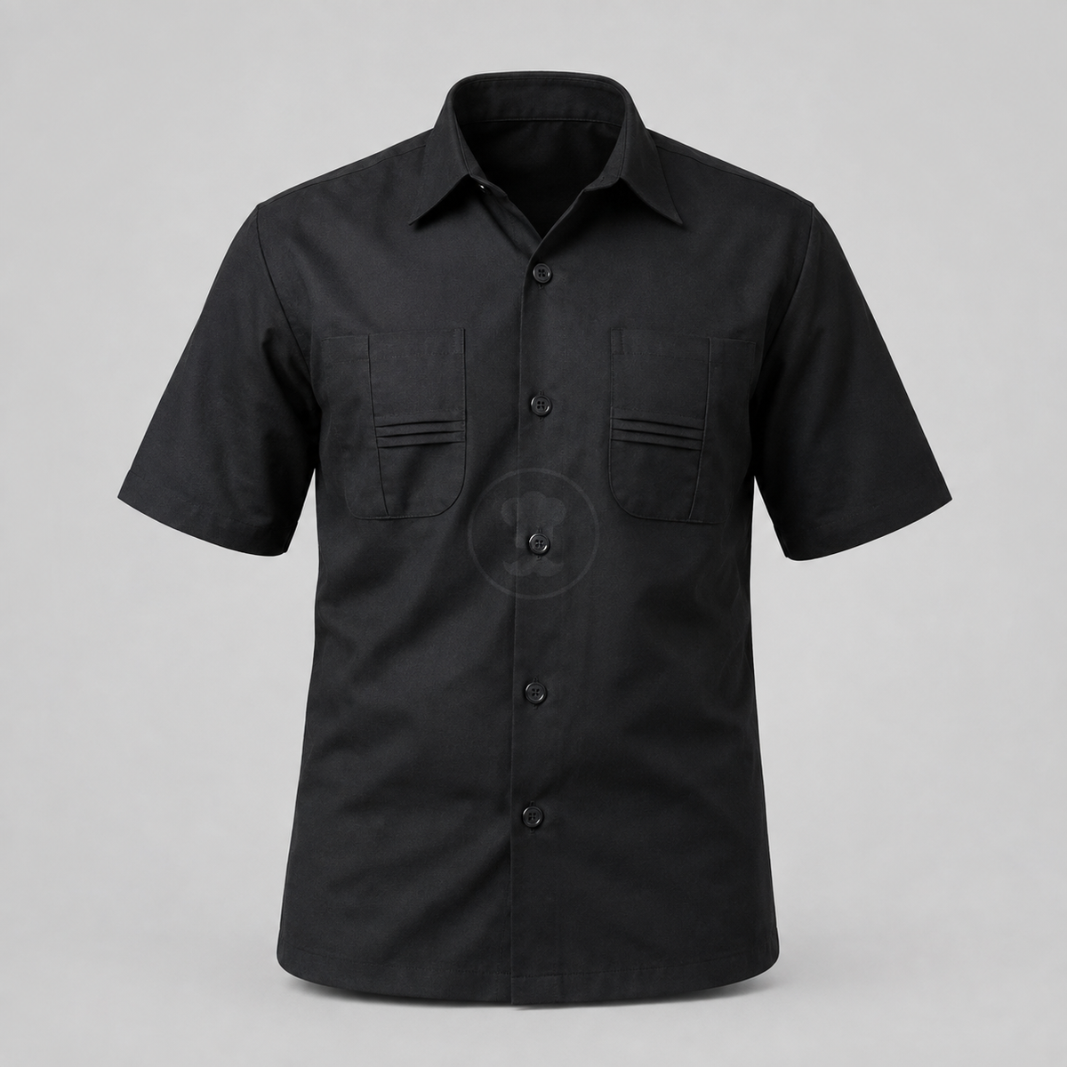 Black Safari Suit Shirt + Trouser Set