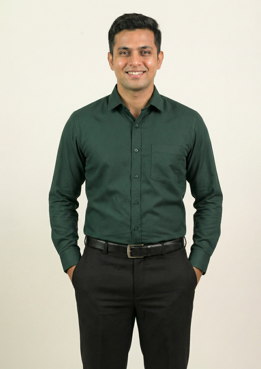 1911R Formal Bottle Green Shirt – Front Office, Waiter & Captain Uniform