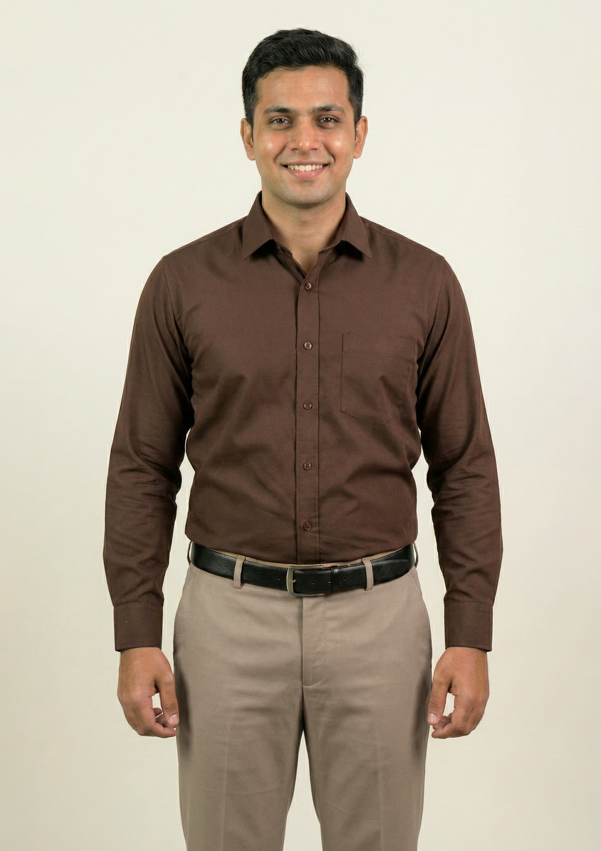 1913R Formal Brown Shirt – Front Office, Waiter & Captain Uniform