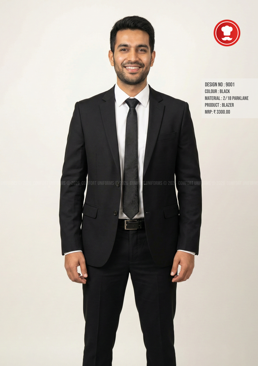 9001 Formal Blazer – Black | Front Office Manager & Executive Uniform