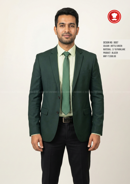 9007 Formal Blazer – Bottle Green | Front Office Manager & Executive Uniform