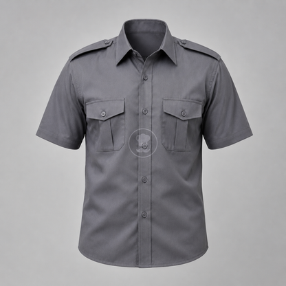SC03 Grey  Security Uniform Set with Black Trouser & Complete Accessories Kit
