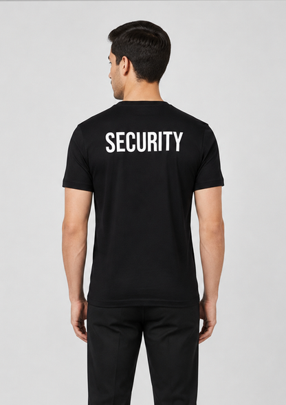 Black Security T-Shirt (Round Neck) + Trouser